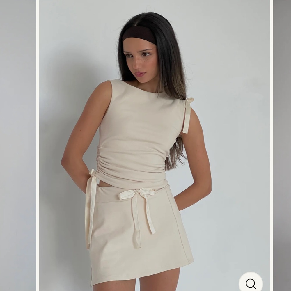 Amelie Tejie Tie Up Skort in Buttercream (NWT) - Picture 4 of 11
